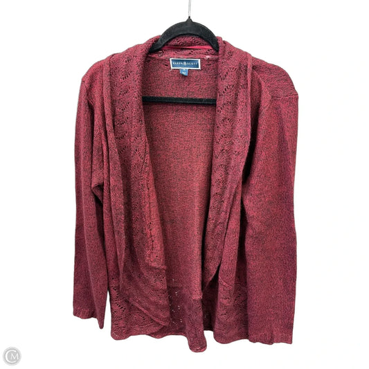 Sweater Cardigan By Karen Scott In Red, Size: M