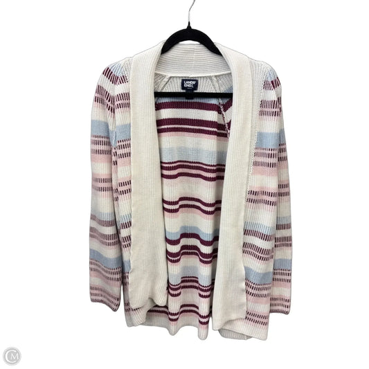 Sweater Cardigan By Lands End In Multi-colored, Size: L