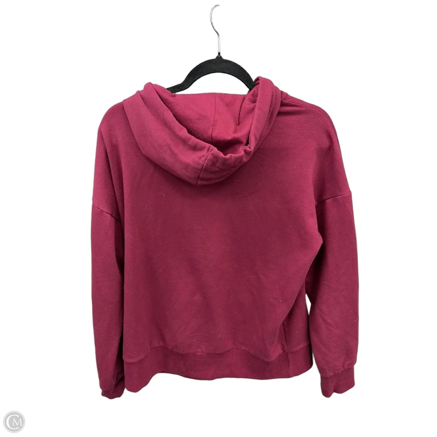 Sweatshirt Hoodie By Time And Tru In Maroon, Size: L
