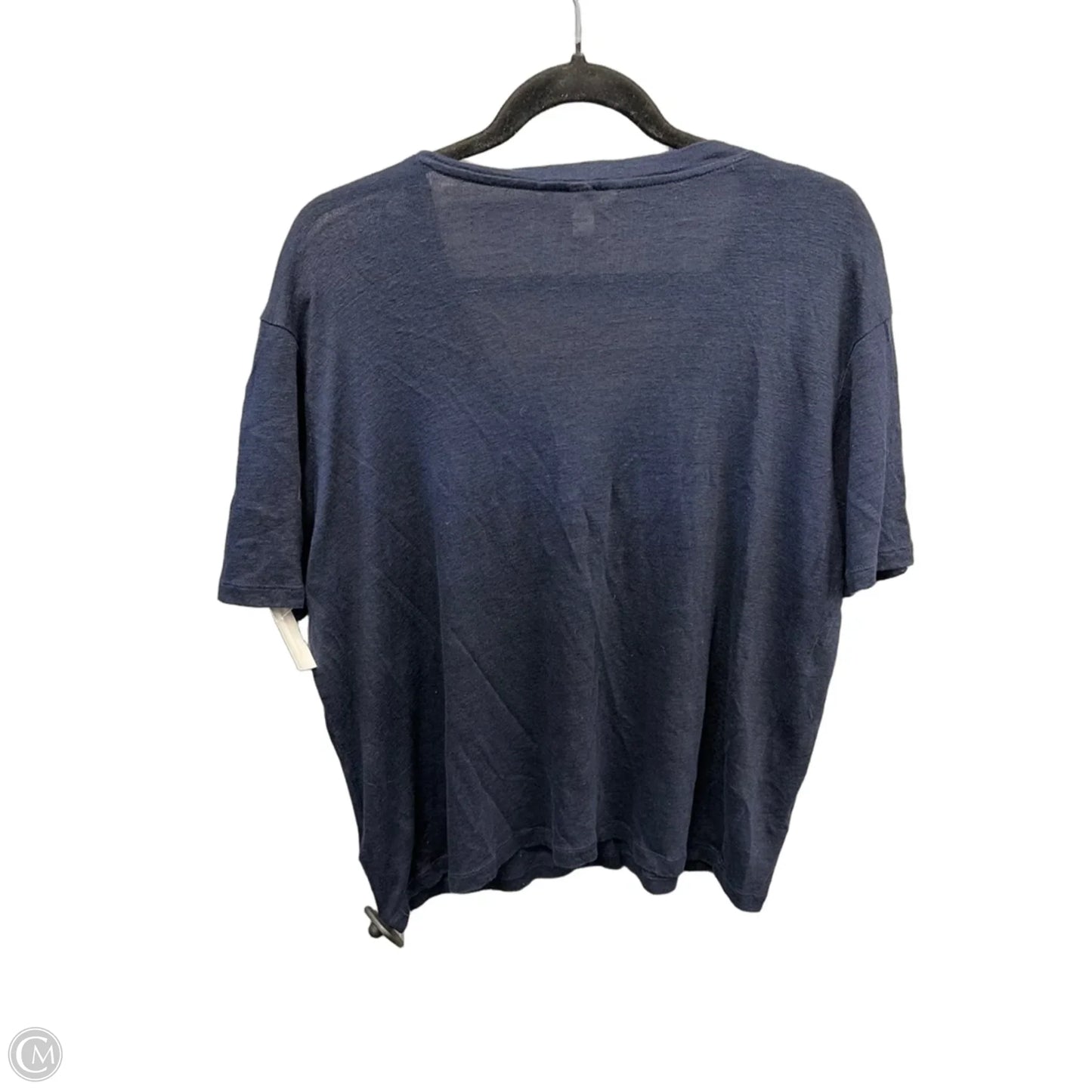 Top Short Sleeve By H&m In Navy, Size: L