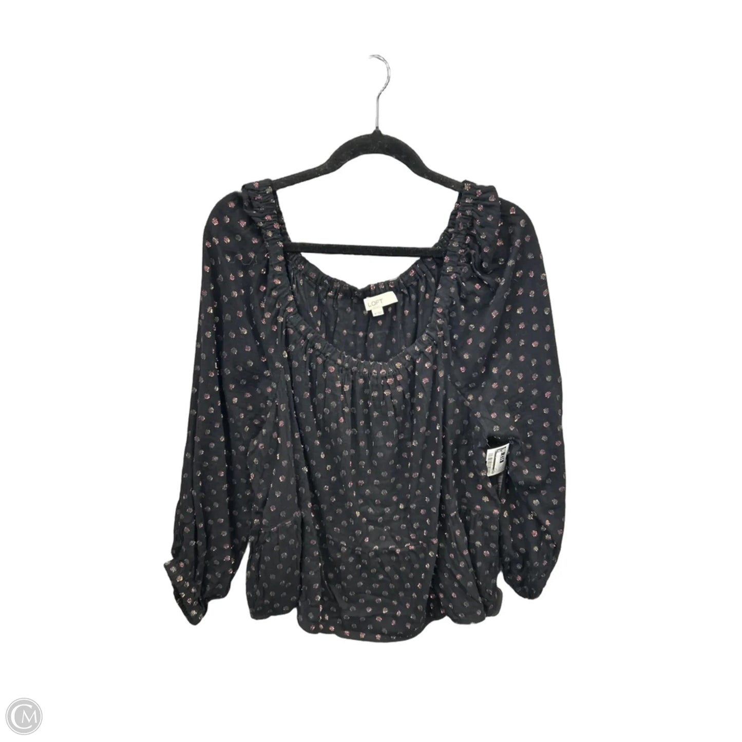 Top Long Sleeve By Loft In Black, Size: Xl