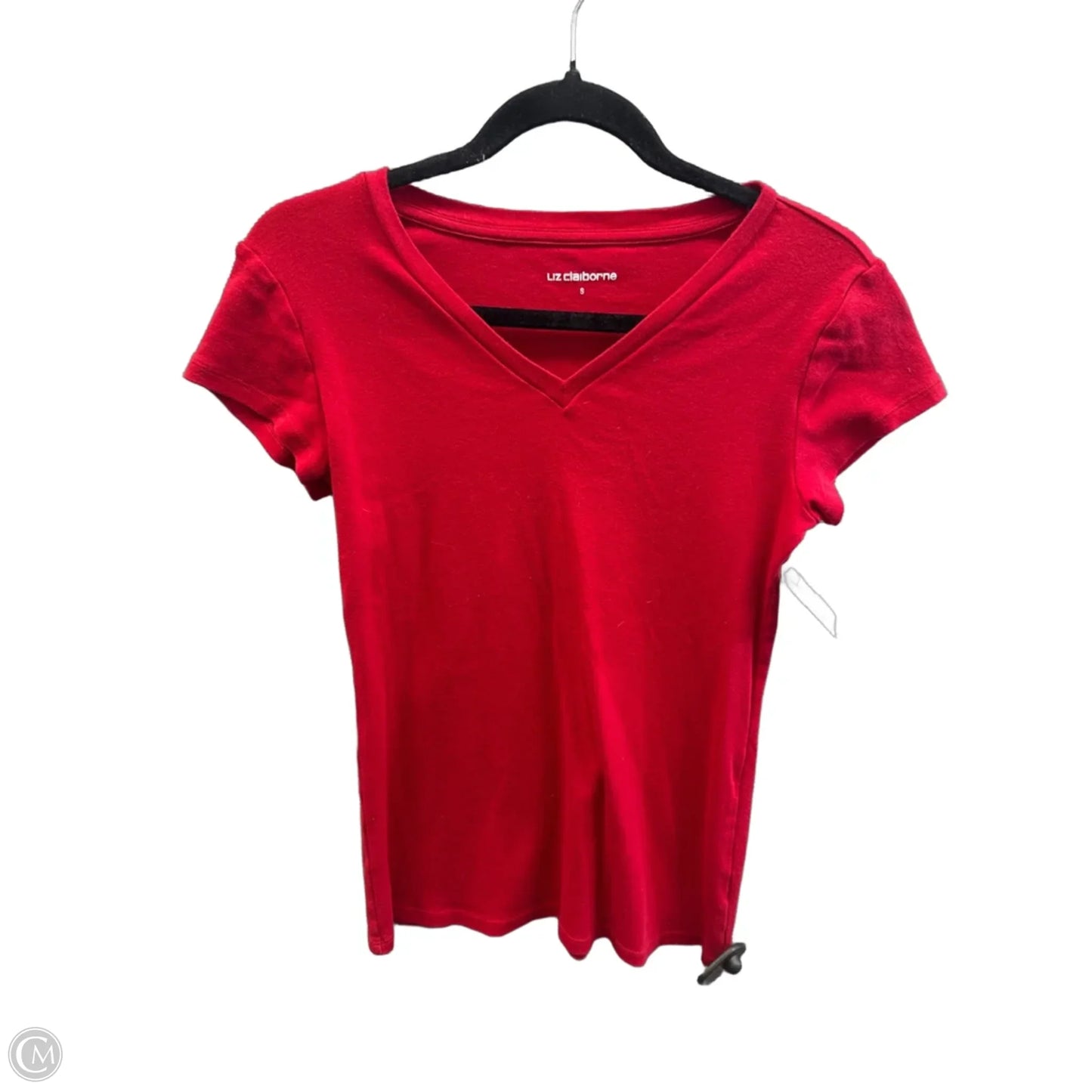 Top Short Sleeve Basic By Liz Claiborne In Red, Size: S