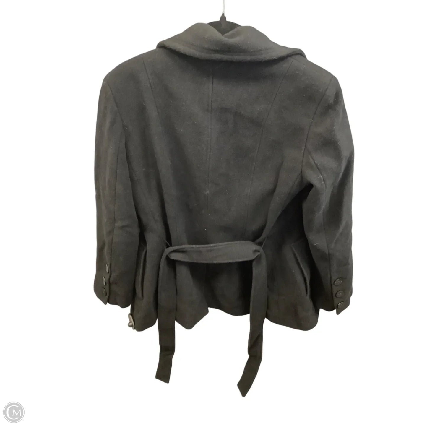 Coat Peacoat By Calvin Klein In Black, Size: S