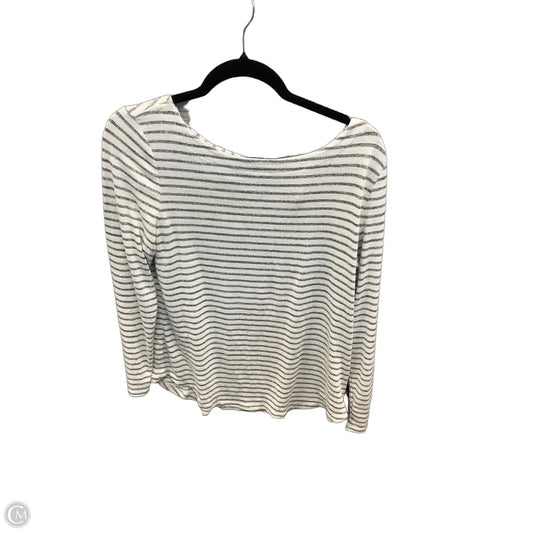 Top Long Sleeve By Banana Republic In White, Size: M