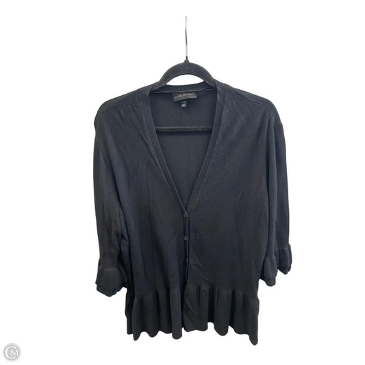 Sweater Cardigan By Lane Bryant In Black, Size: 1x