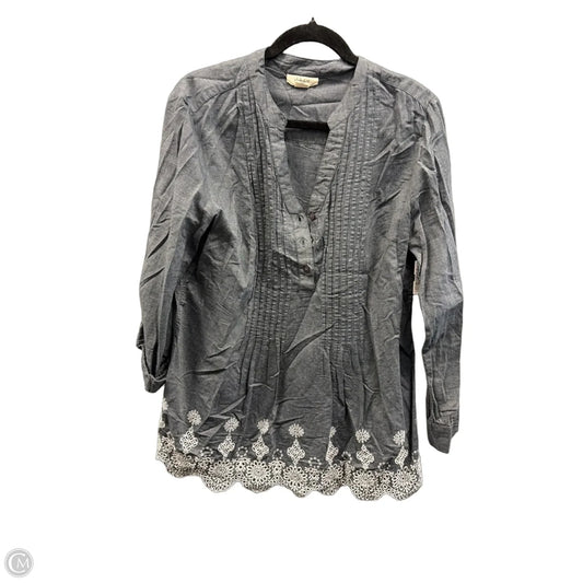 Top Long Sleeve By Style And Company In Blue, Size: M