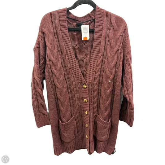 Sweater Cardigan By Torrid In Maroon, Size: L