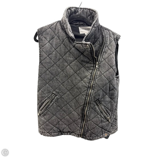 Vest Puffer & Quilted By Promesa In Grey, Size: M