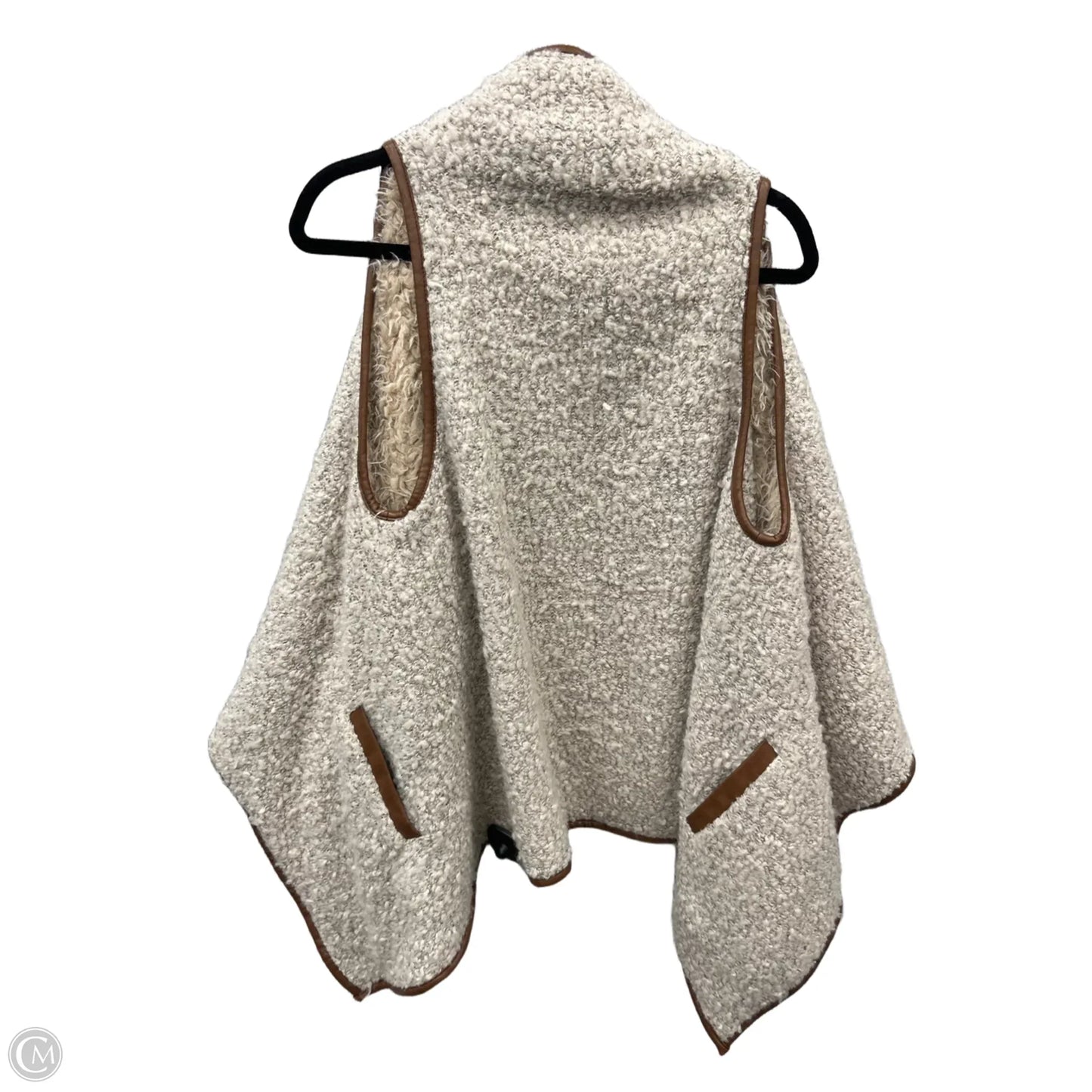 Vest Faux Fur & Sherpa By Love Tree In Tan, Size: L