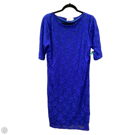 Dress Party Midi By Clothes Mentor In Blue, Size: Xxl