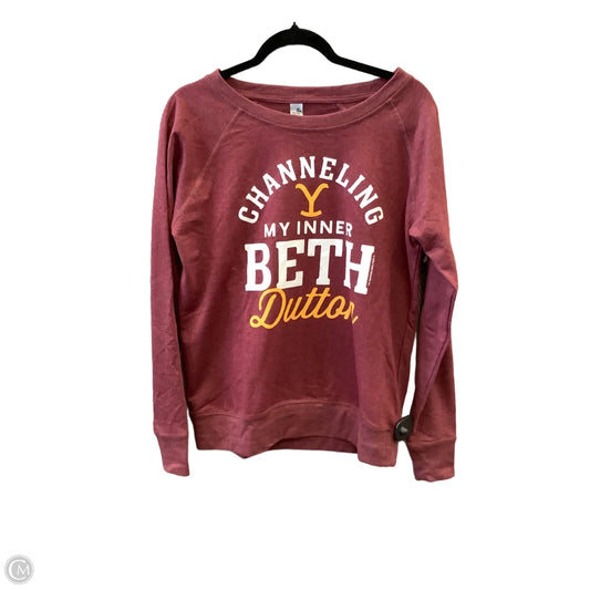 Top Long Sleeve By Clothes Mentor In Red, Size: L