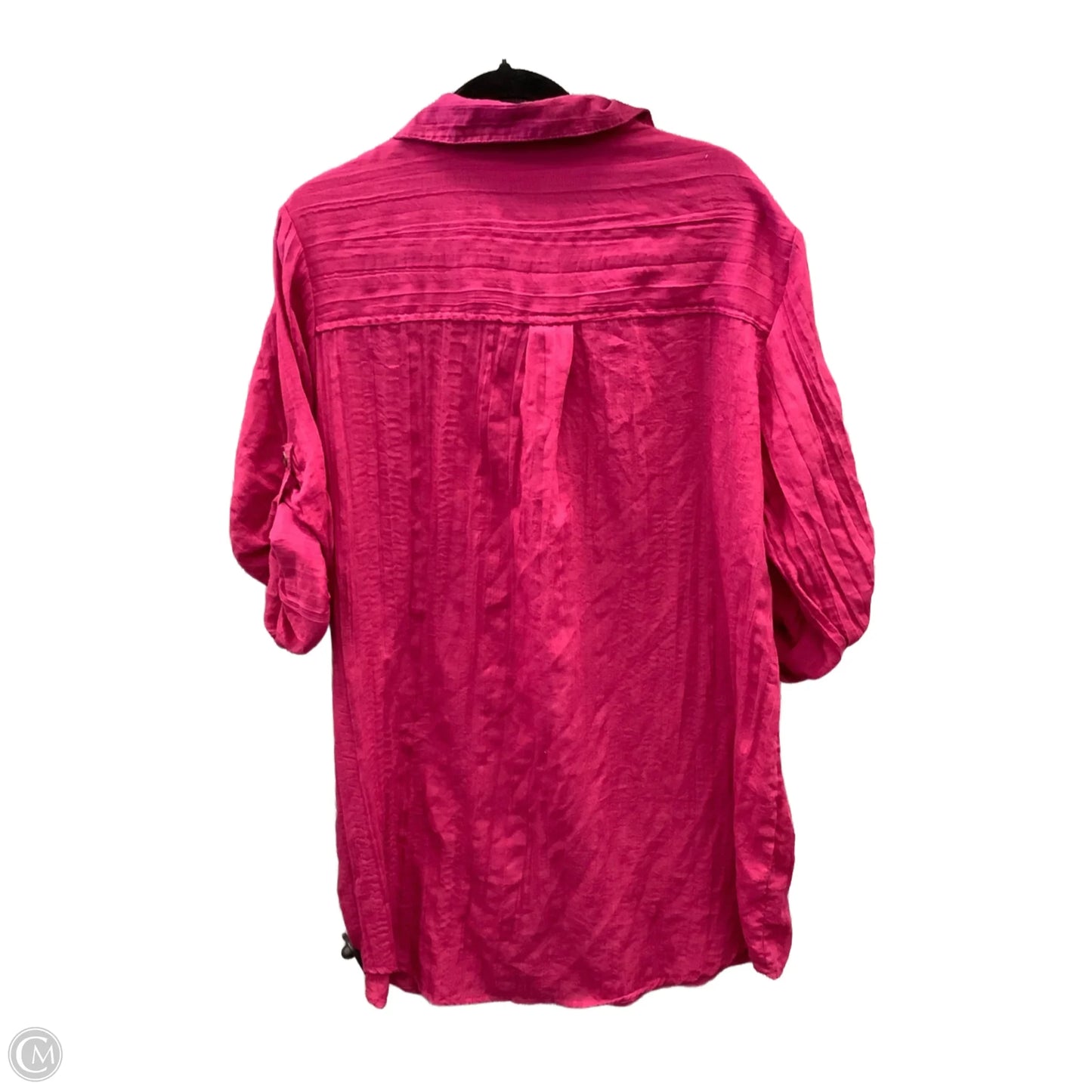 Tunic 3/4 Sleeve By Clothes Mentor In Pink, Size: Xxl