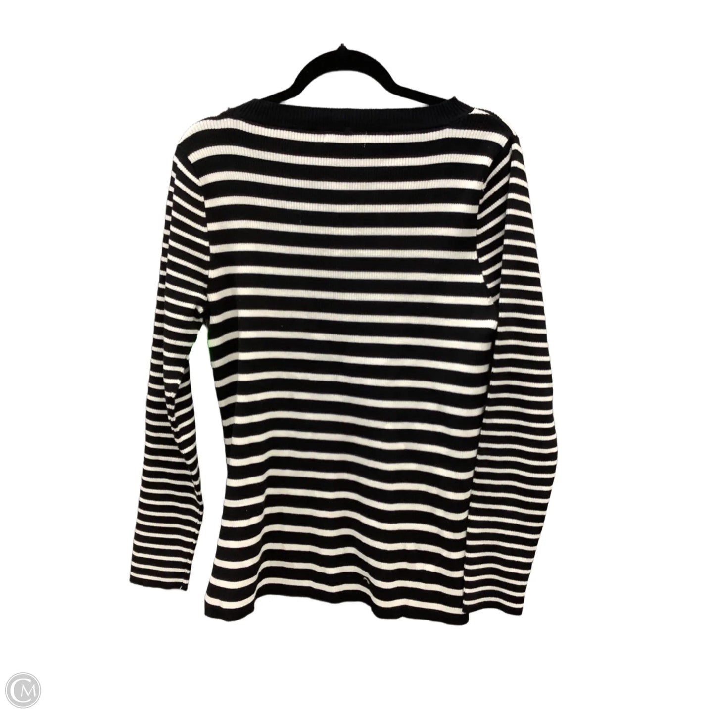 Top Long Sleeve By Liz Claiborne In Striped Pattern, Size: Xl
