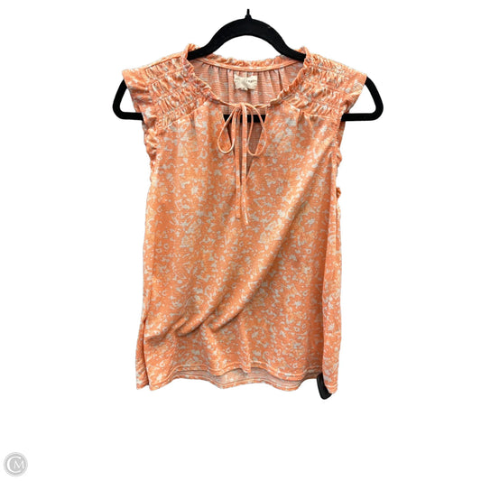 Top Sleeveless By Melloday In Peach, Size: S