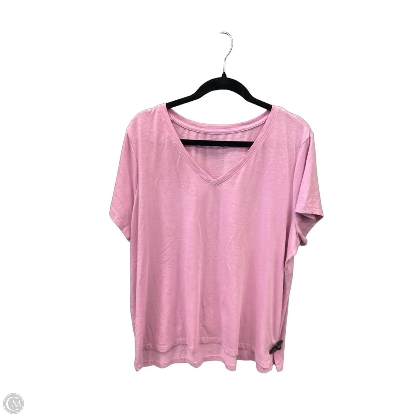 Top Short Sleeve By Falls Creek In Pink, Size: 2x