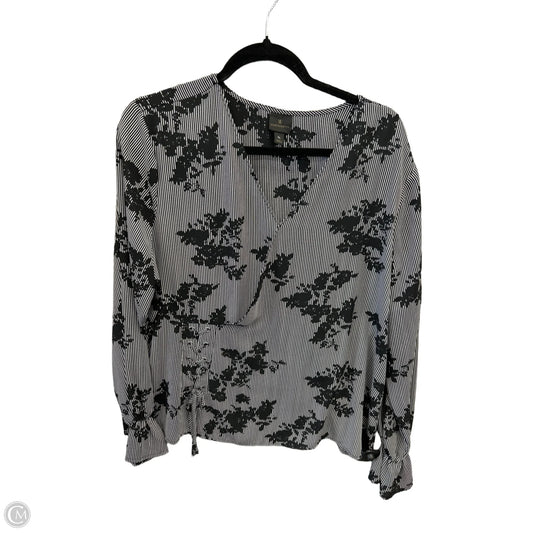 Blouse Long Sleeve By Worthington In Black, Size: Xl