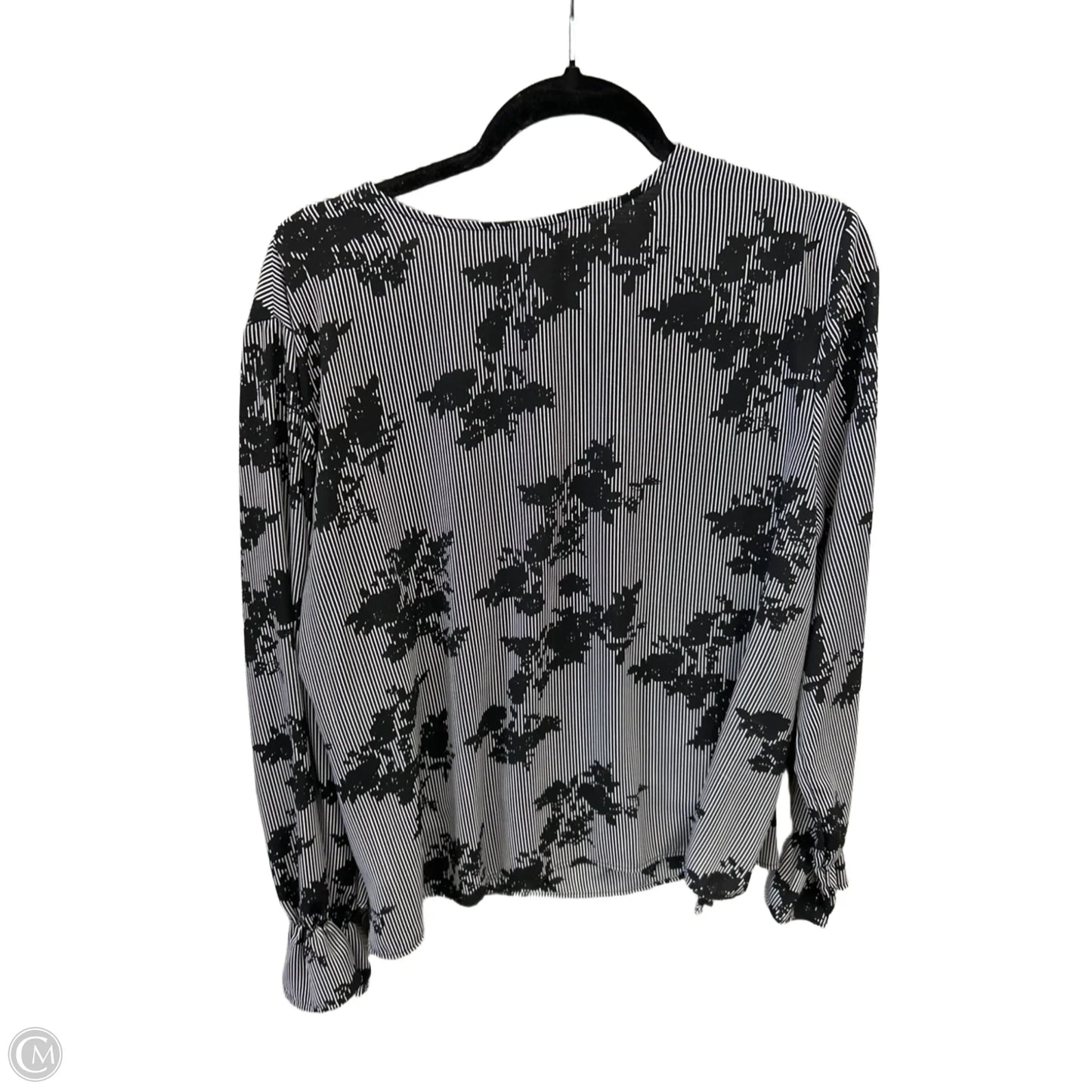 Blouse Long Sleeve By Worthington In Black, Size: Xl