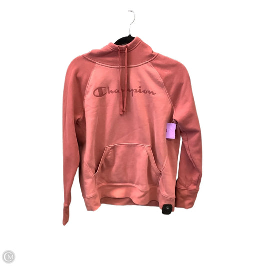 Athletic Sweatshirt Hoodie By Champion In Pink, Size: S