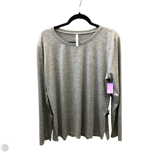 Athletic Top Long Sleeve Collar By Fabletics In Grey, Size: Xl