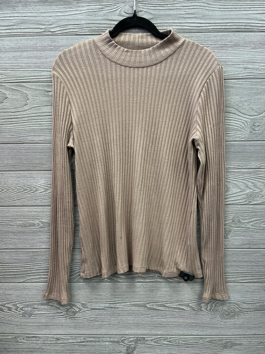 Top Long Sleeve By Liverpool In Brown, Size: L
