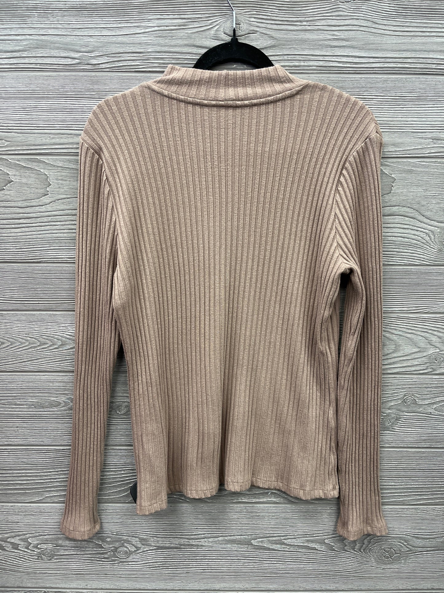 Top Long Sleeve By Liverpool In Brown, Size: L