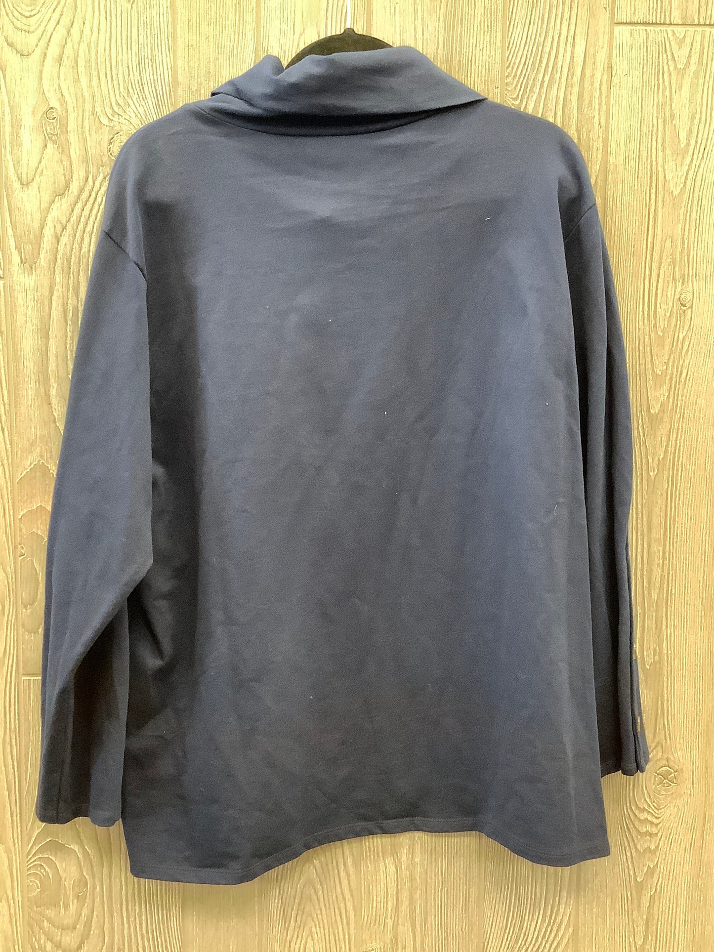 Top Long Sleeve By St Johns Bay In Blue, Size: 1x