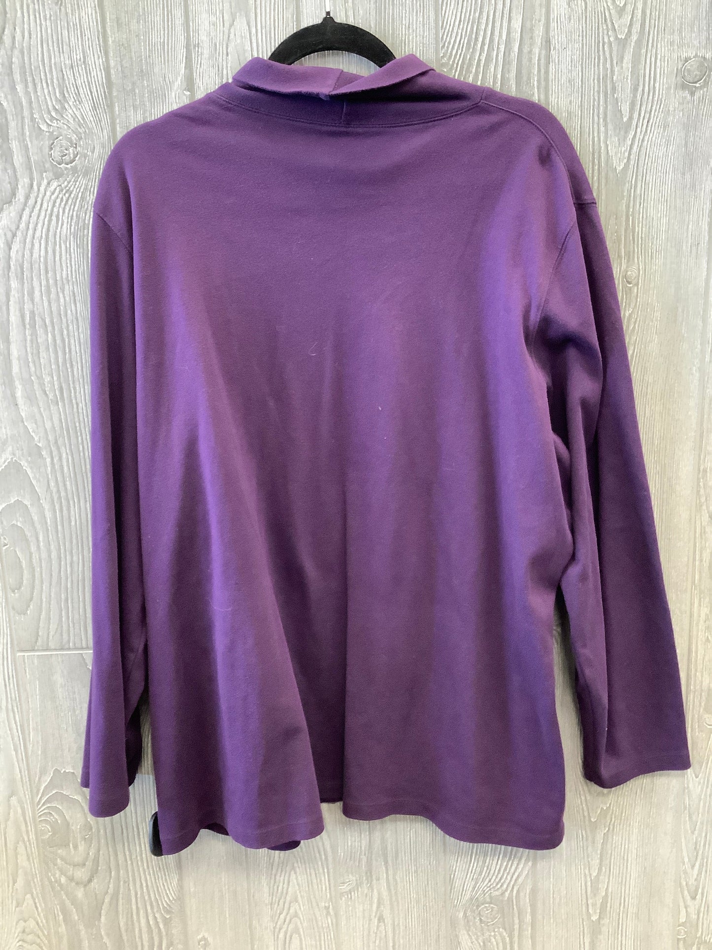 Top Long Sleeve Basic By Lands End In Purple, Size: 2x