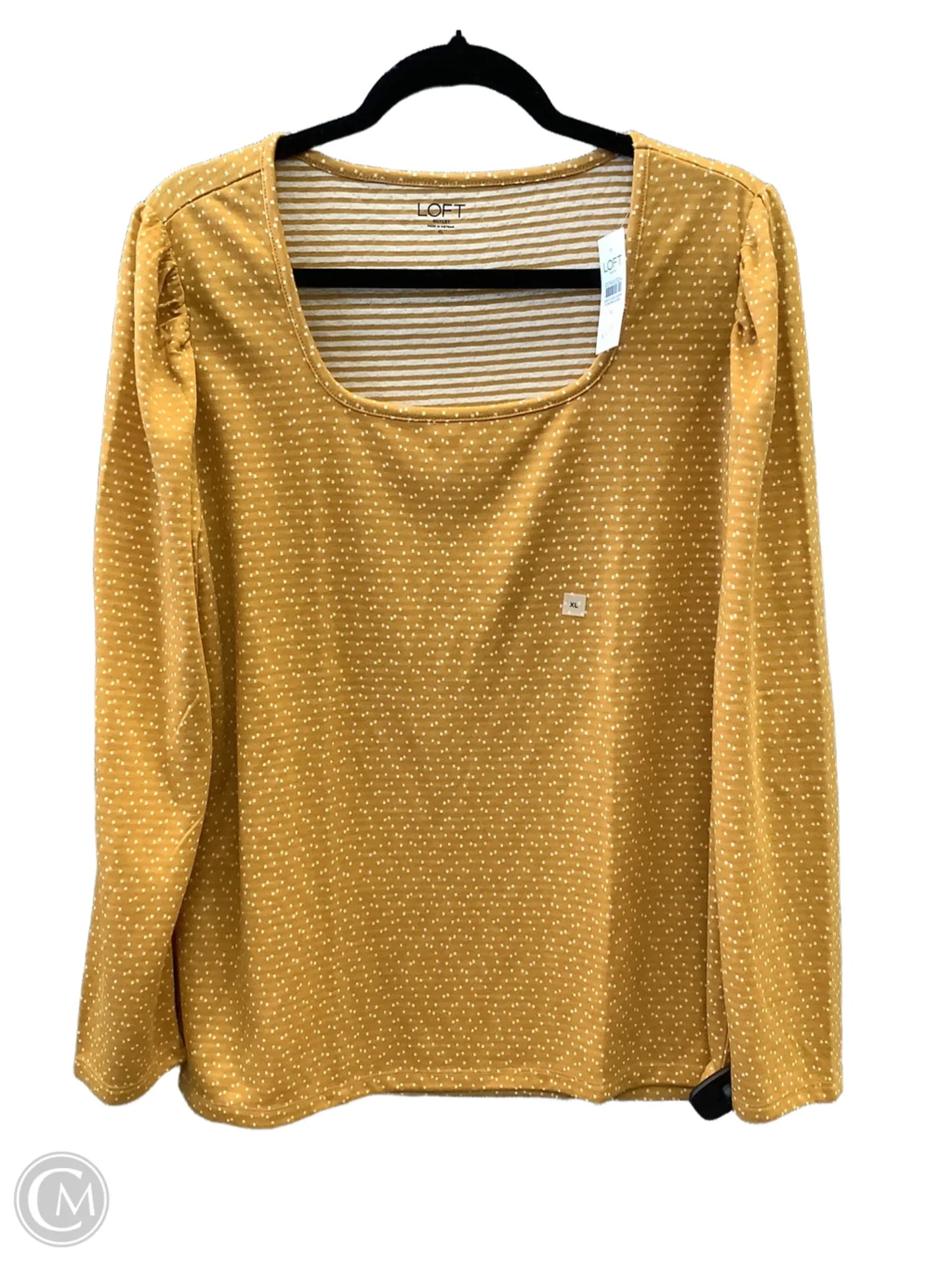 Top Long Sleeve By Loft In Yellow, Size: Xl