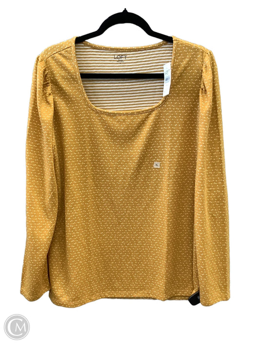 Top Long Sleeve By Loft In Yellow, Size: Xl