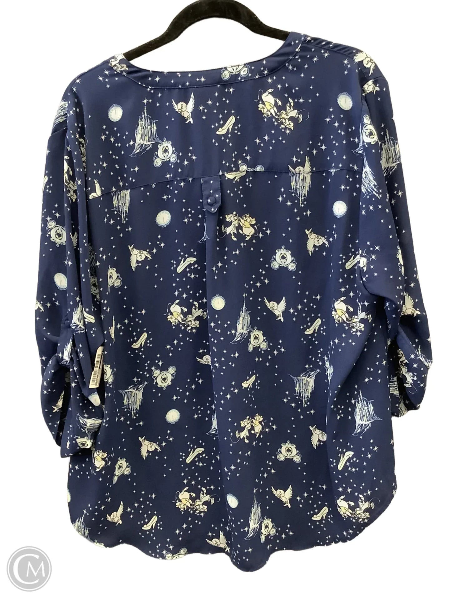 Top 3/4 Sleeve By Disney Store In Blue, Size: Xl