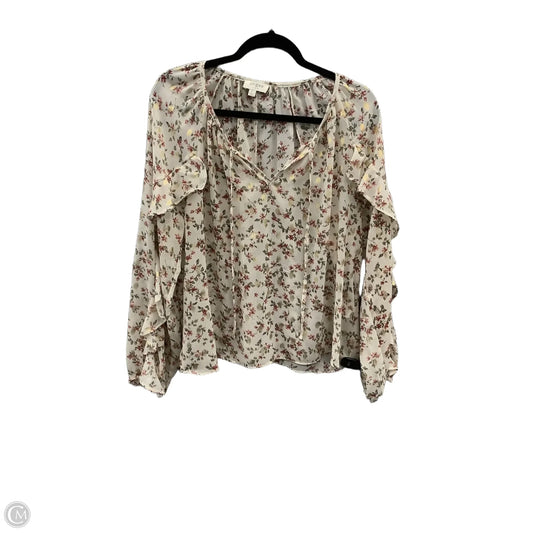 Top Long Sleeve By Umgee In Floral Print, Size: L