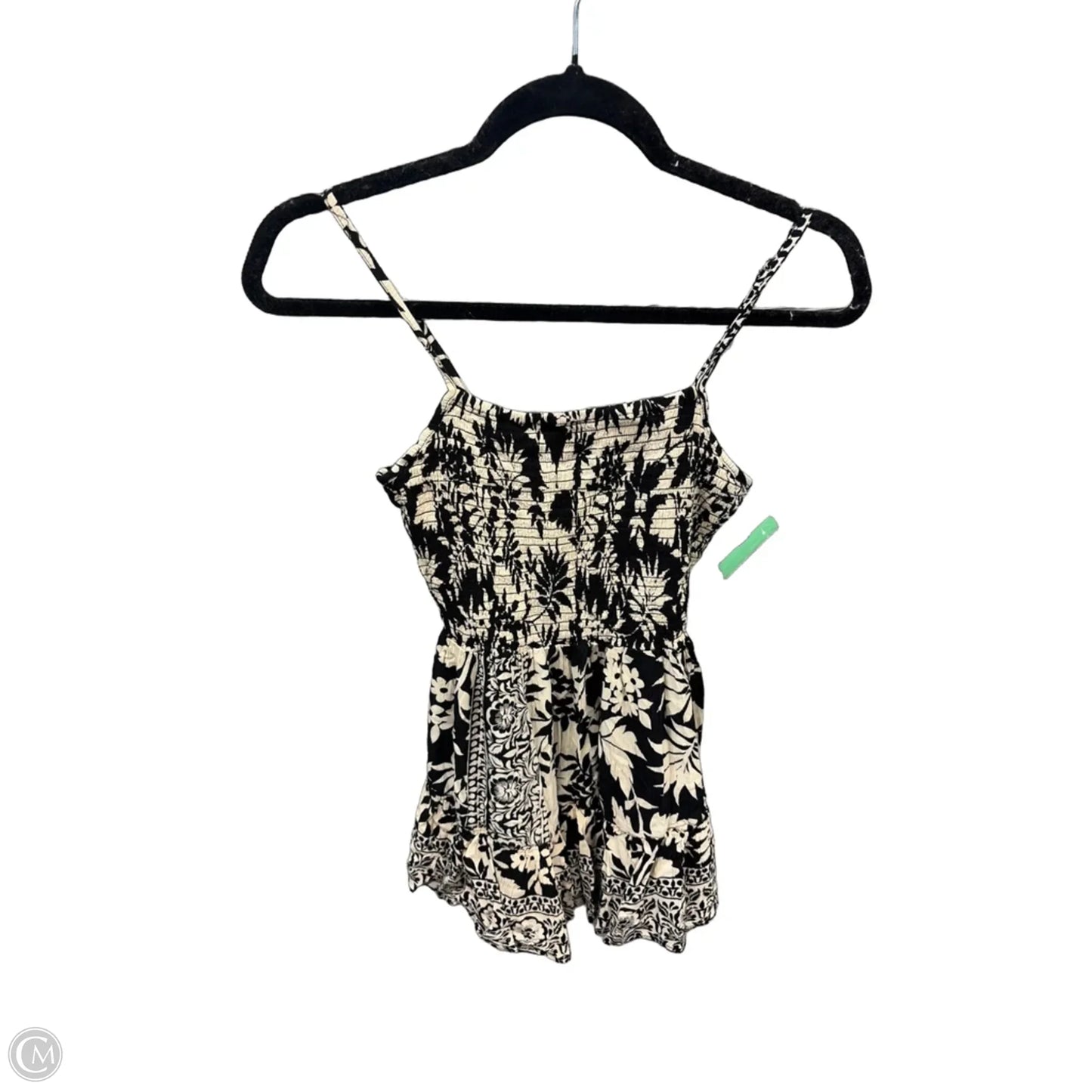 Romper By Angie In Black & Cream, Size: L