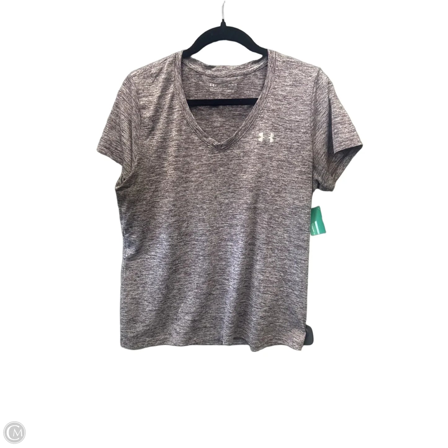 Athletic Top Short Sleeve By Under Armour In Purple, Size: L