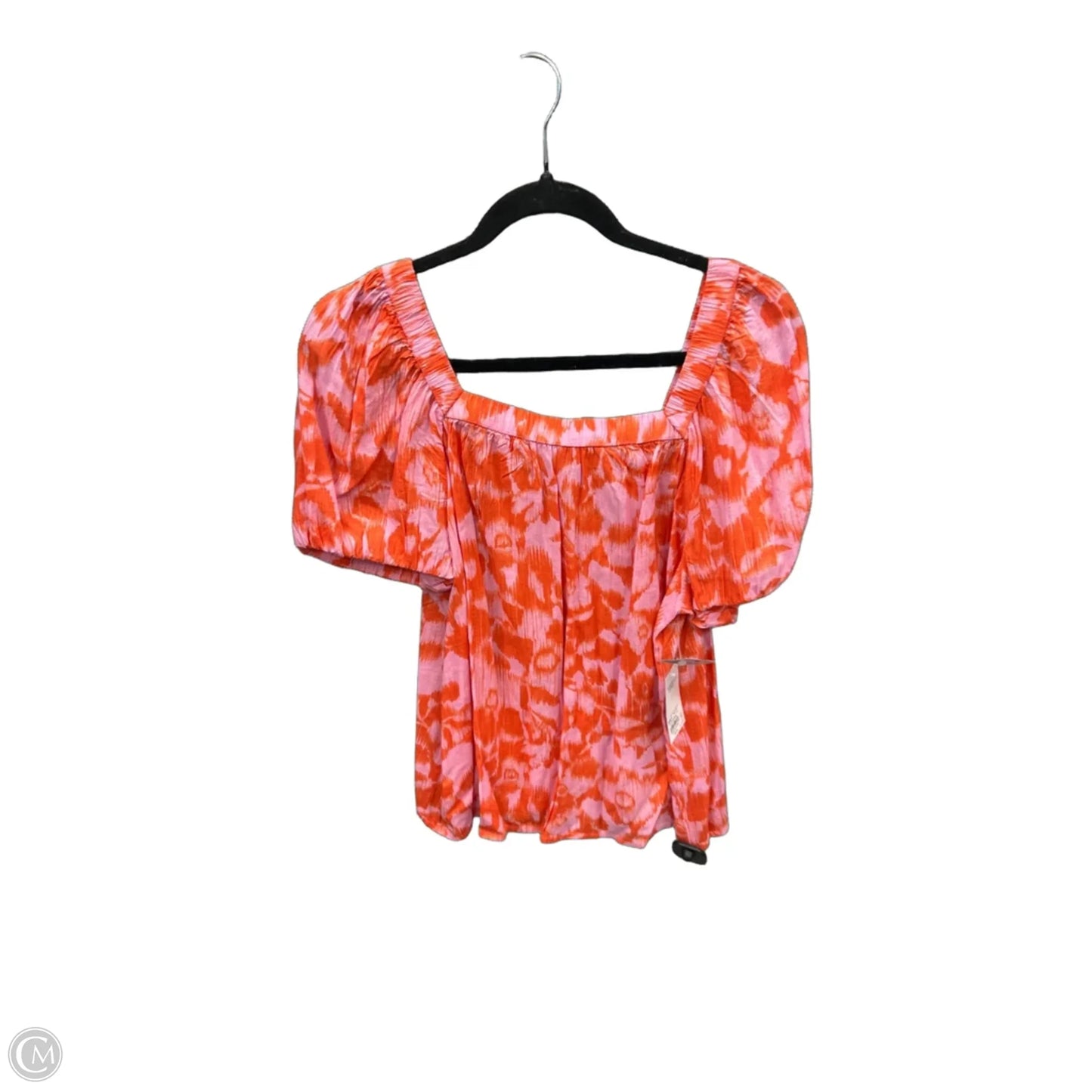 Top Short Sleeve By Sonoma In Orange & Pink, Size: L