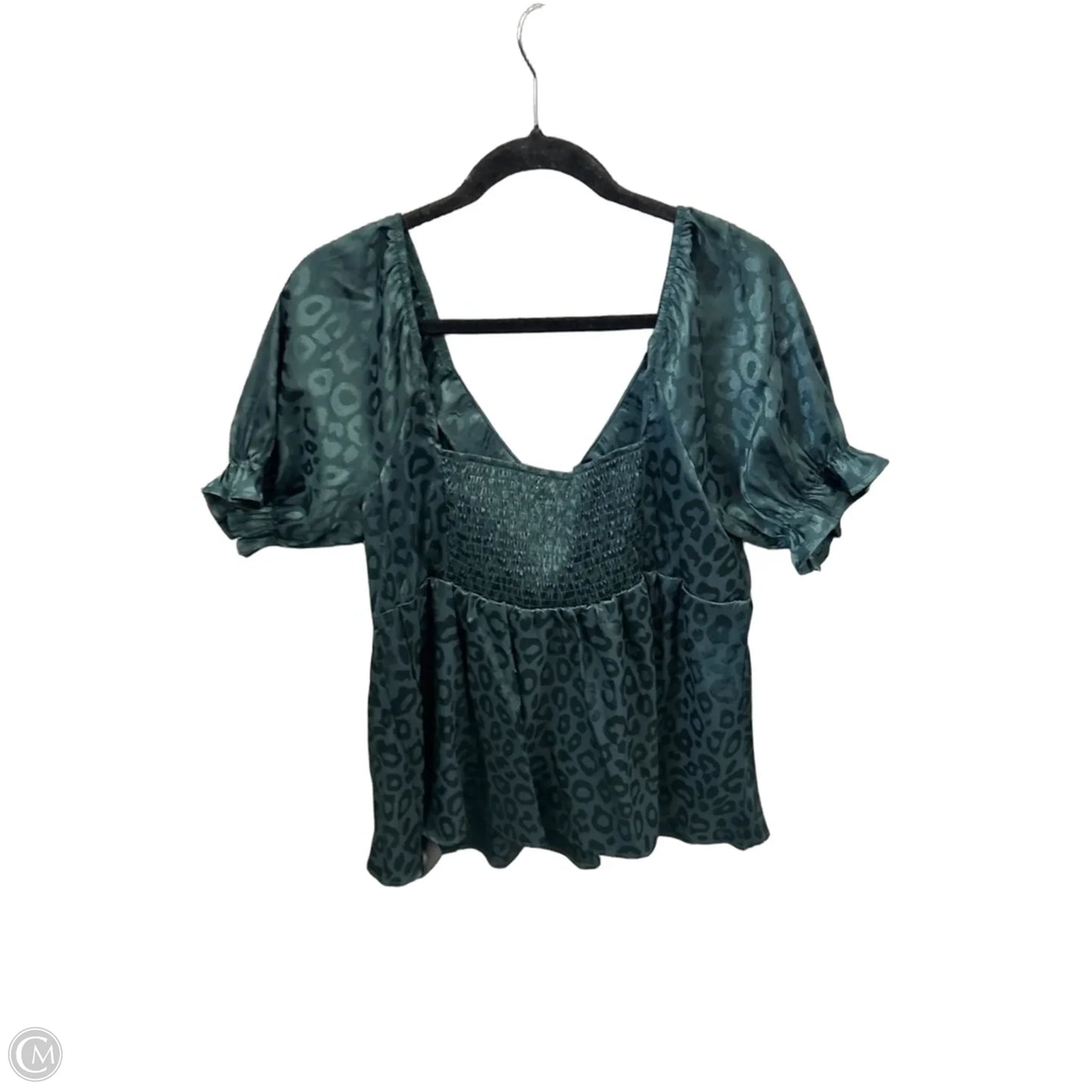 Top Short Sleeve By Andthewhy In Green, Size: 2x