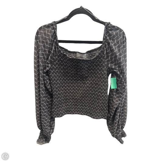 Top Long Sleeve By Anthropologie In Black, Size: M