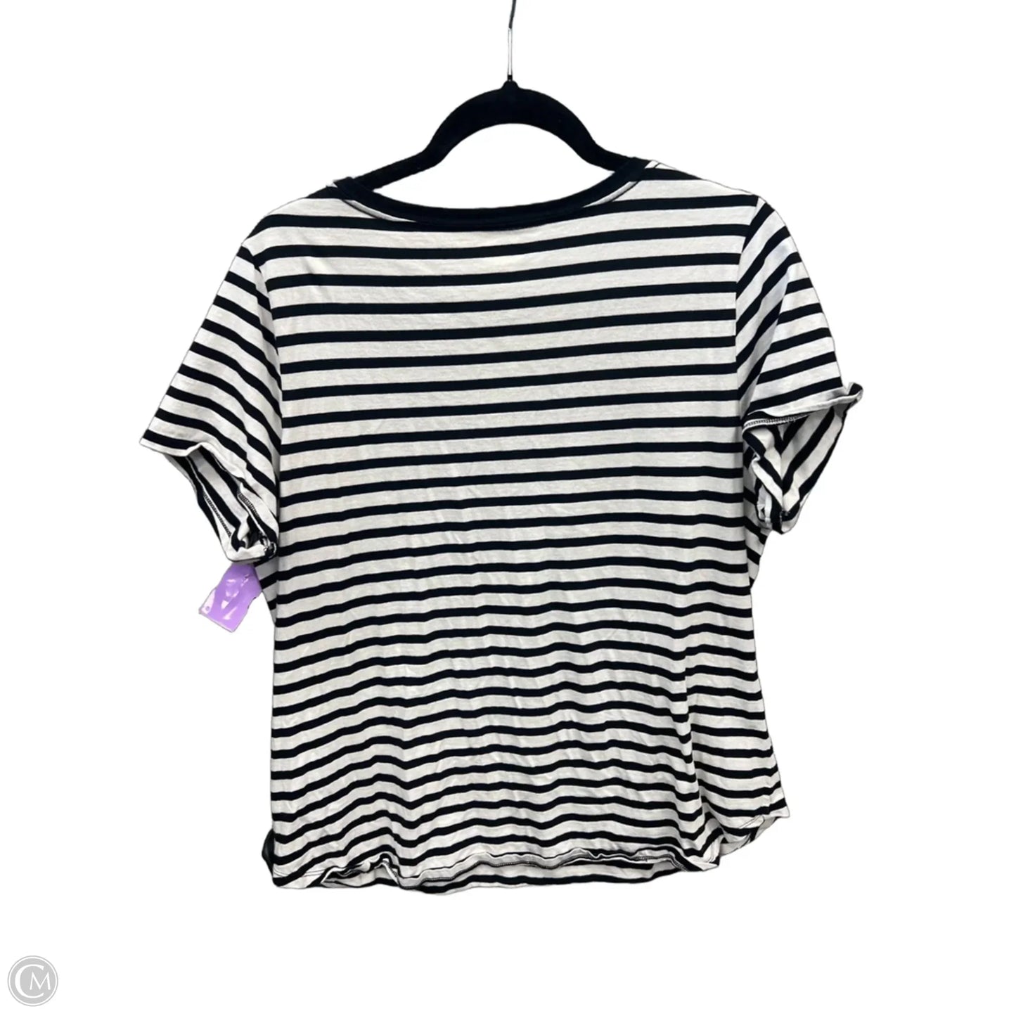 Top Short Sleeve By Olsenboye In Striped Pattern, Size: Xl