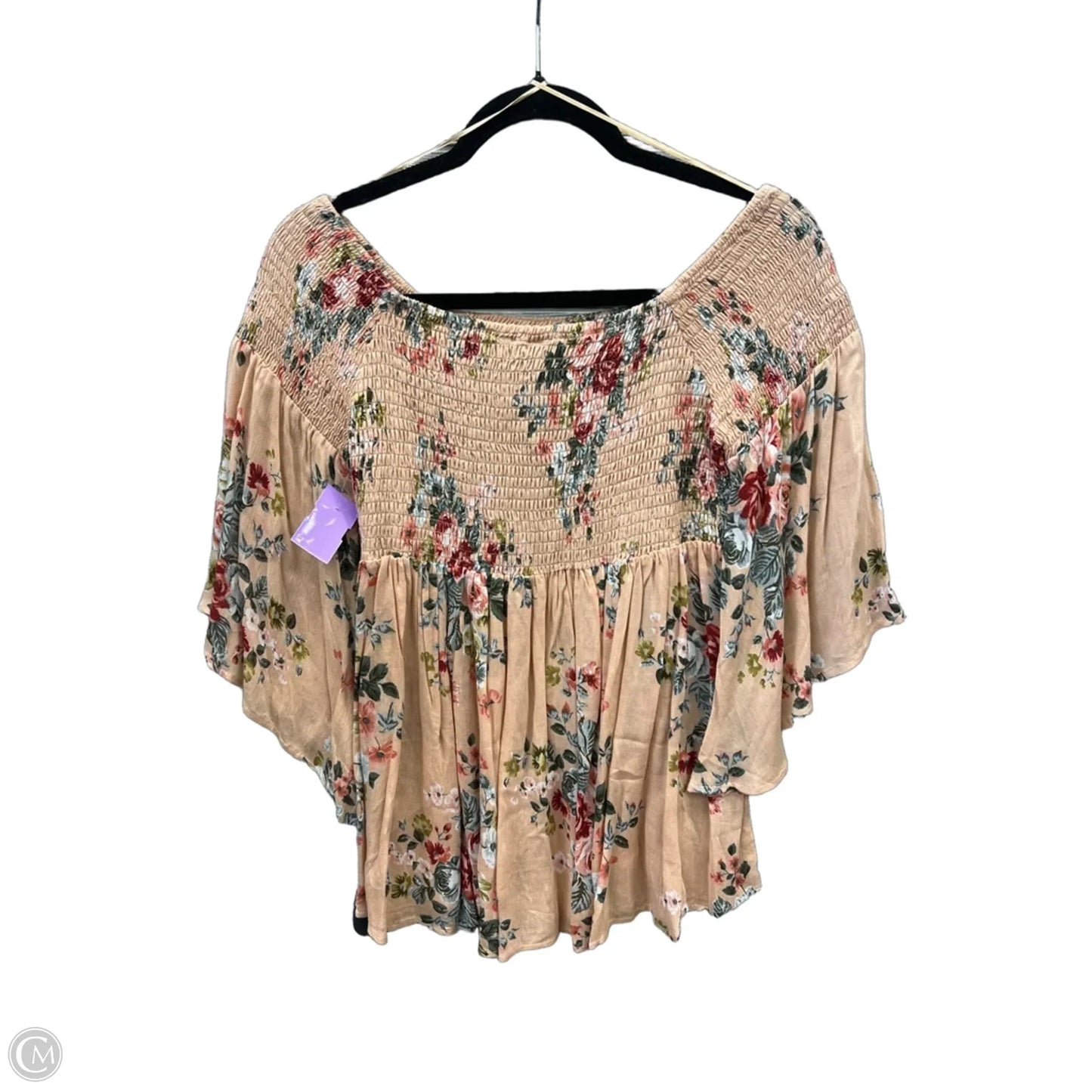 Top 3/4 Sleeve By Angie In Pink, Size: M