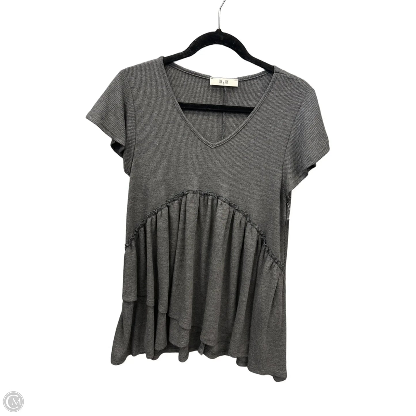 Top Short Sleeve By Clothes Mentor In Grey, Size: M