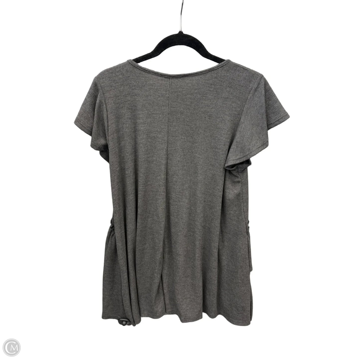 Top Short Sleeve By Clothes Mentor In Grey, Size: M