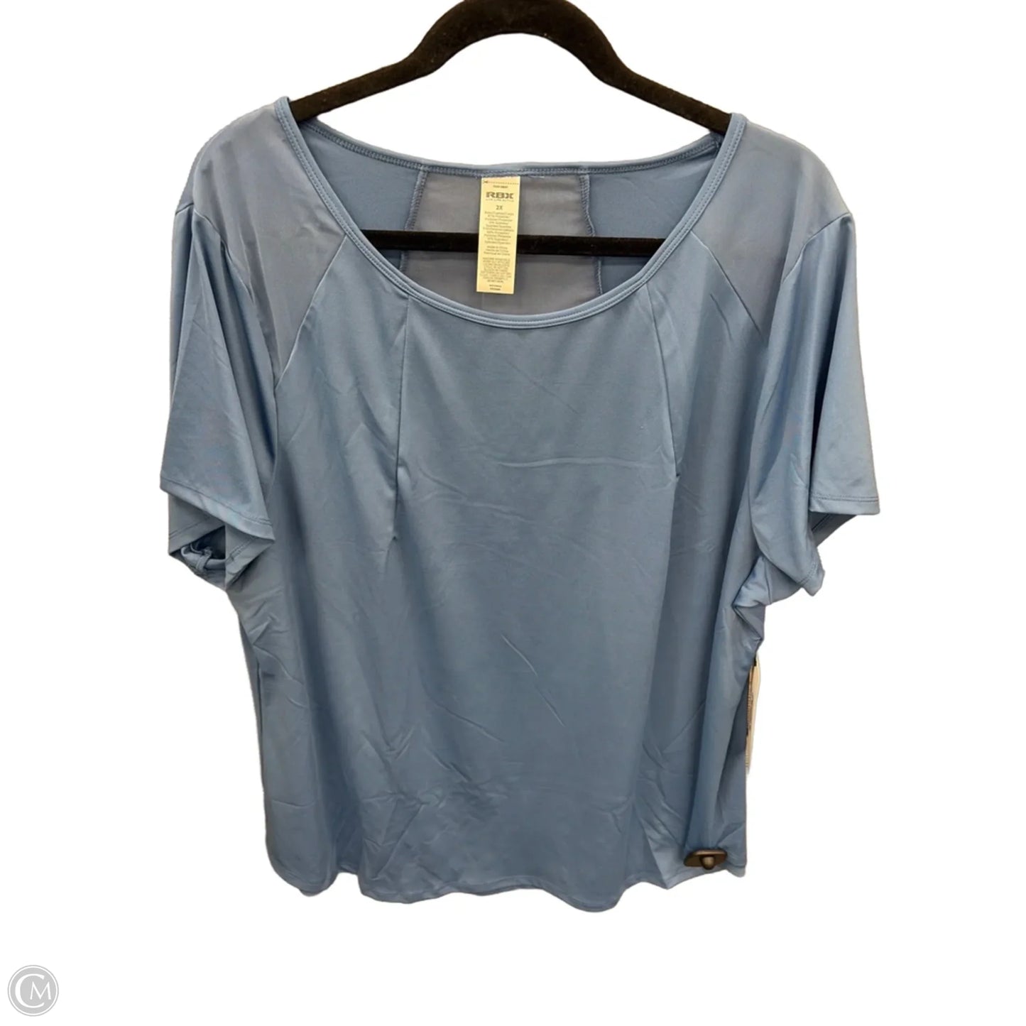 Athletic Top Short Sleeve By Rbx In Blue, Size: 2x