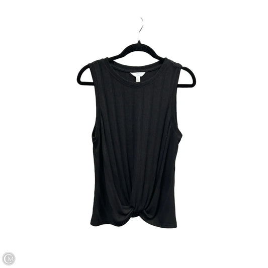 Top Sleeveless By Time And Tru In Black, Size: L