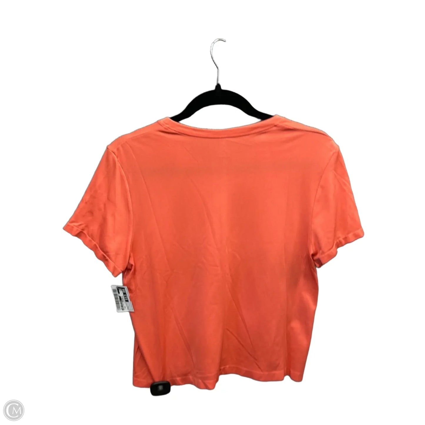 Athletic Top Short Sleeve By New Balance In Coral, Size: L