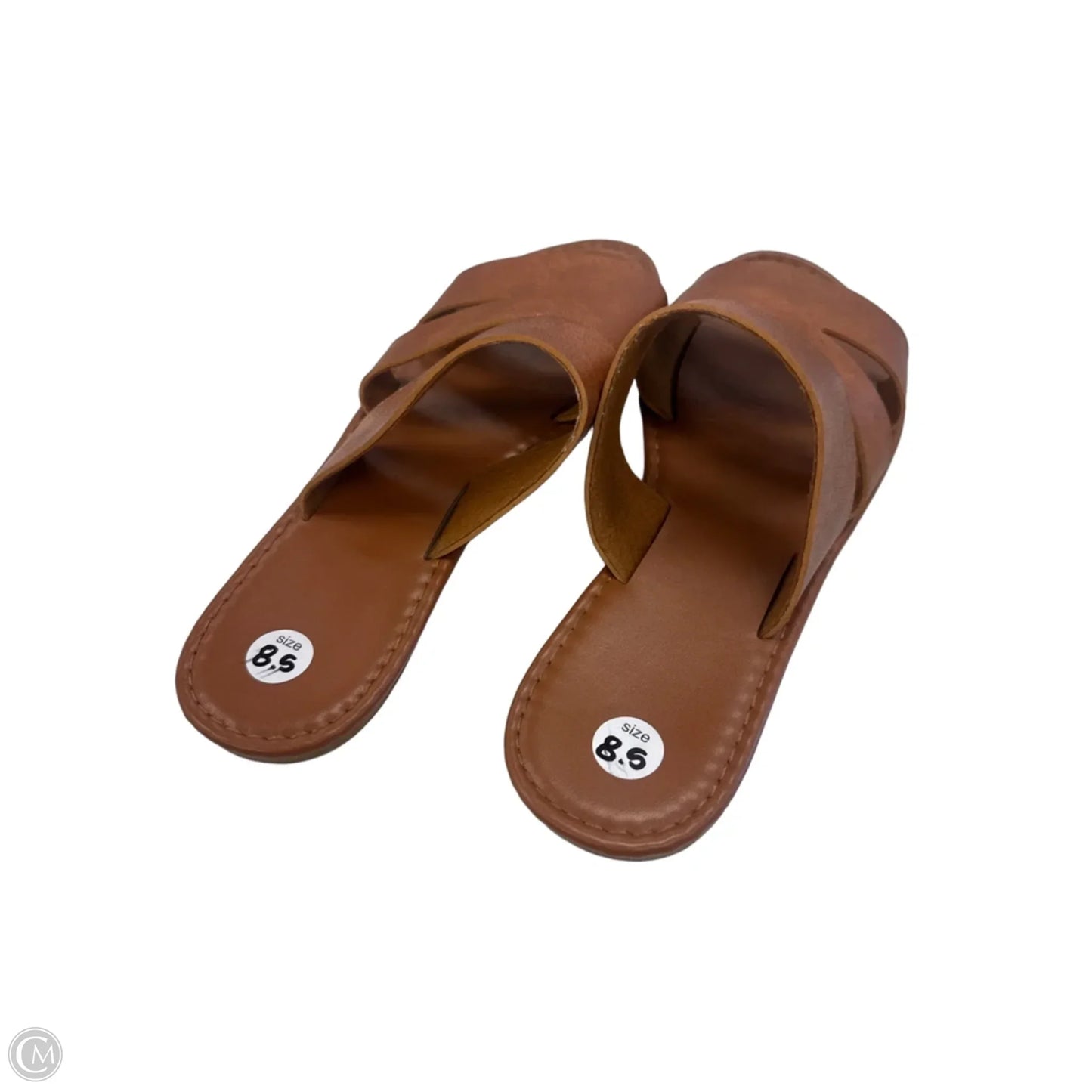 Sandals Flats By Clothes Mentor In Brown, Size: 8.5