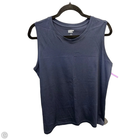Top Sleeveless By Lands End In Blue, Size: L