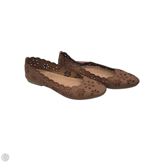 Shoes Flats By Clothes Mentor In Brown, Size: 10