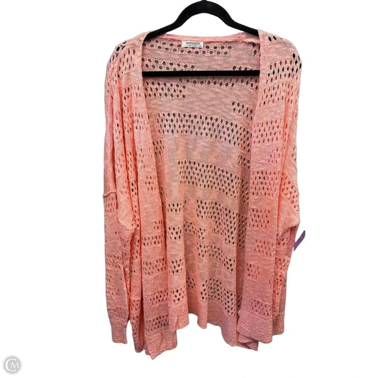 Cardigan By Clothes Mentor In Pink, Size: Xxl