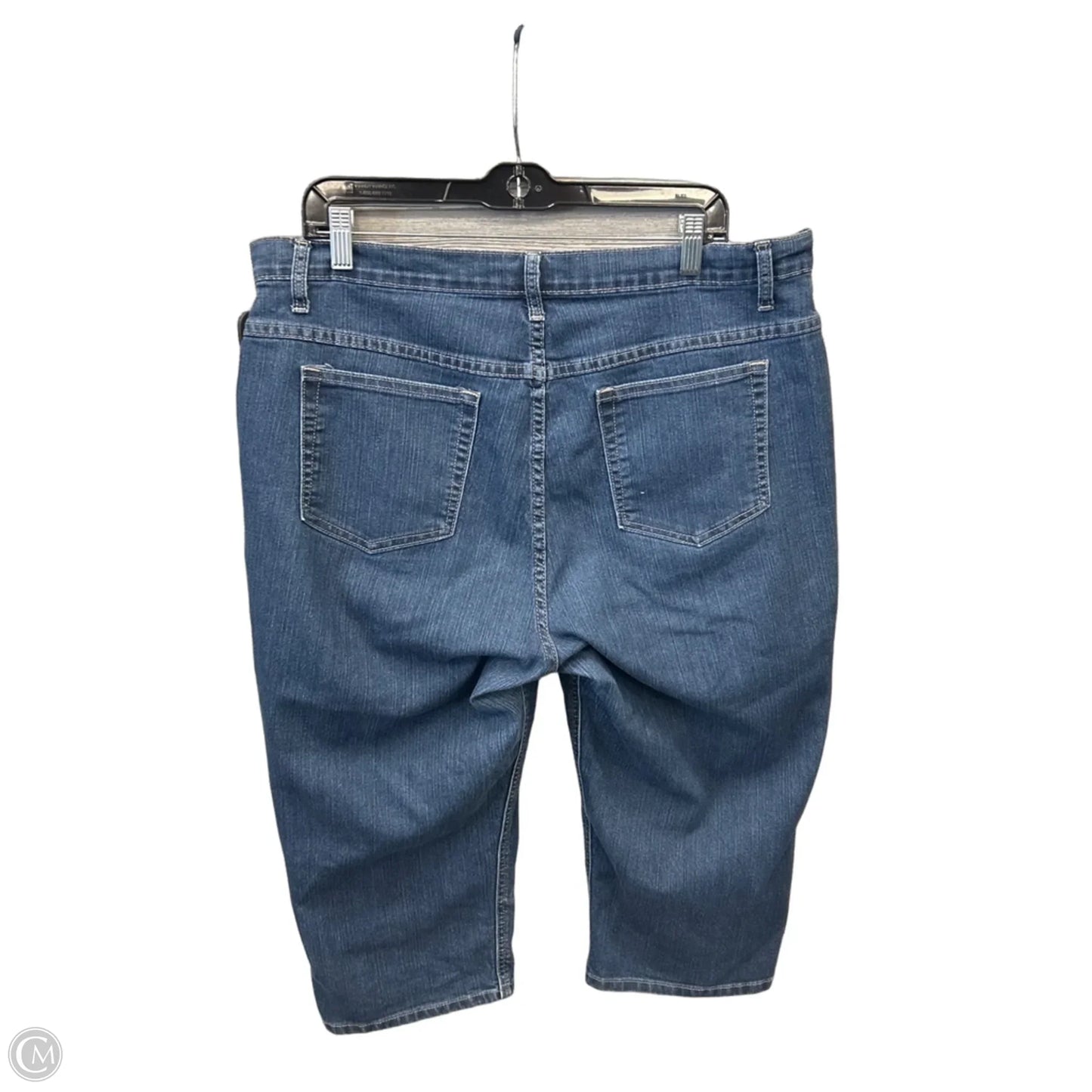 Capris By Lee In Blue Denim, Size: 18