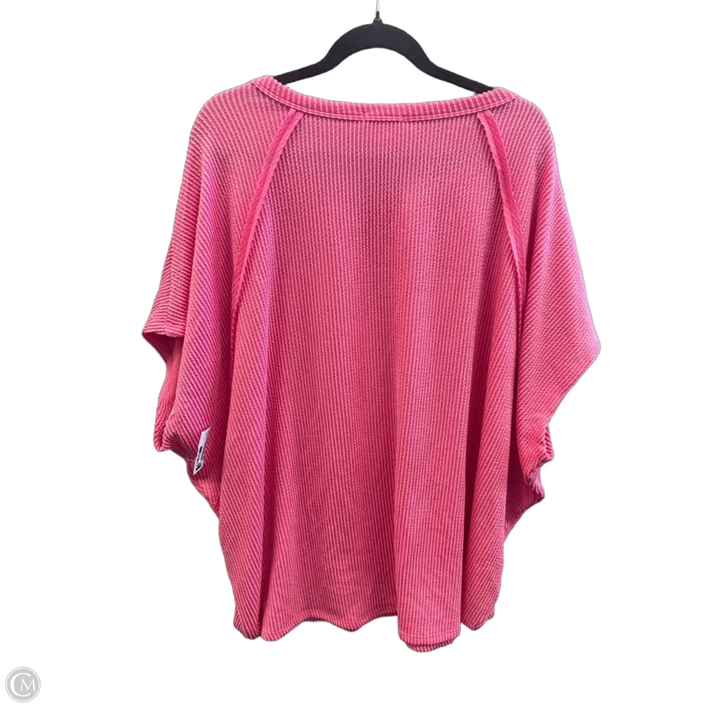 Top Short Sleeve By Andree By Unit In Pink, Size: 3x