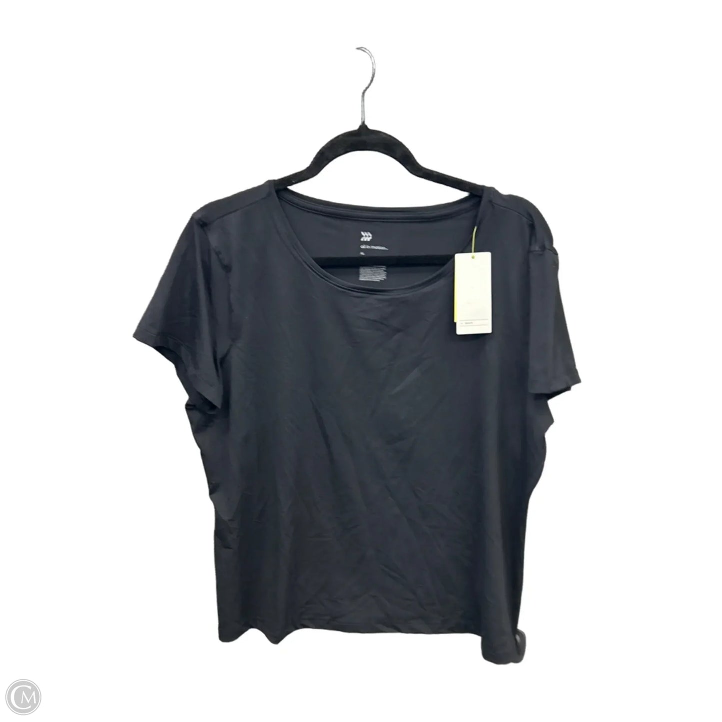 Athletic Top Short Sleeve By All In Favor In Black, Size: Xl